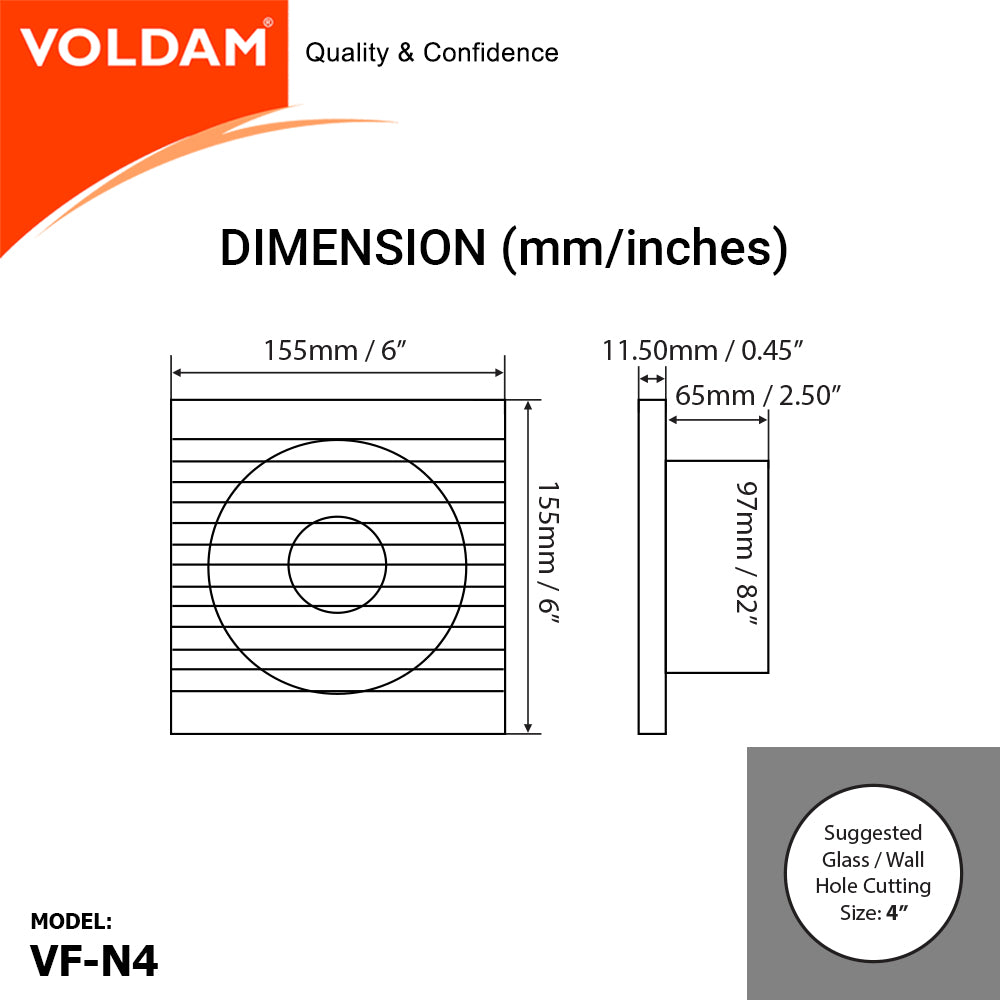 Voldam Slim, Unique & Stylish Exhaust Fan