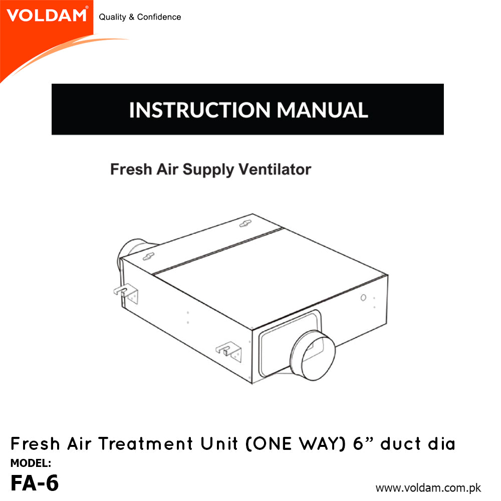 Voldam Fresh Air Treatment Unit (One Way)