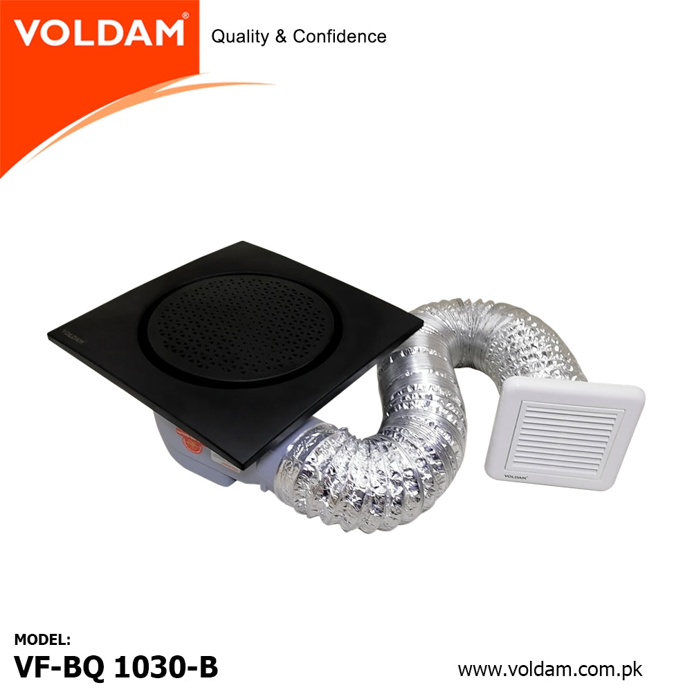 Voldam Ceiling Mount Exhaust Fan BQ Series Elegant Black