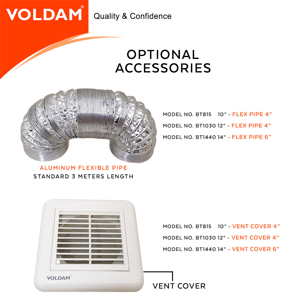 Voldam Ceiling Mount Exhaust Fan BT