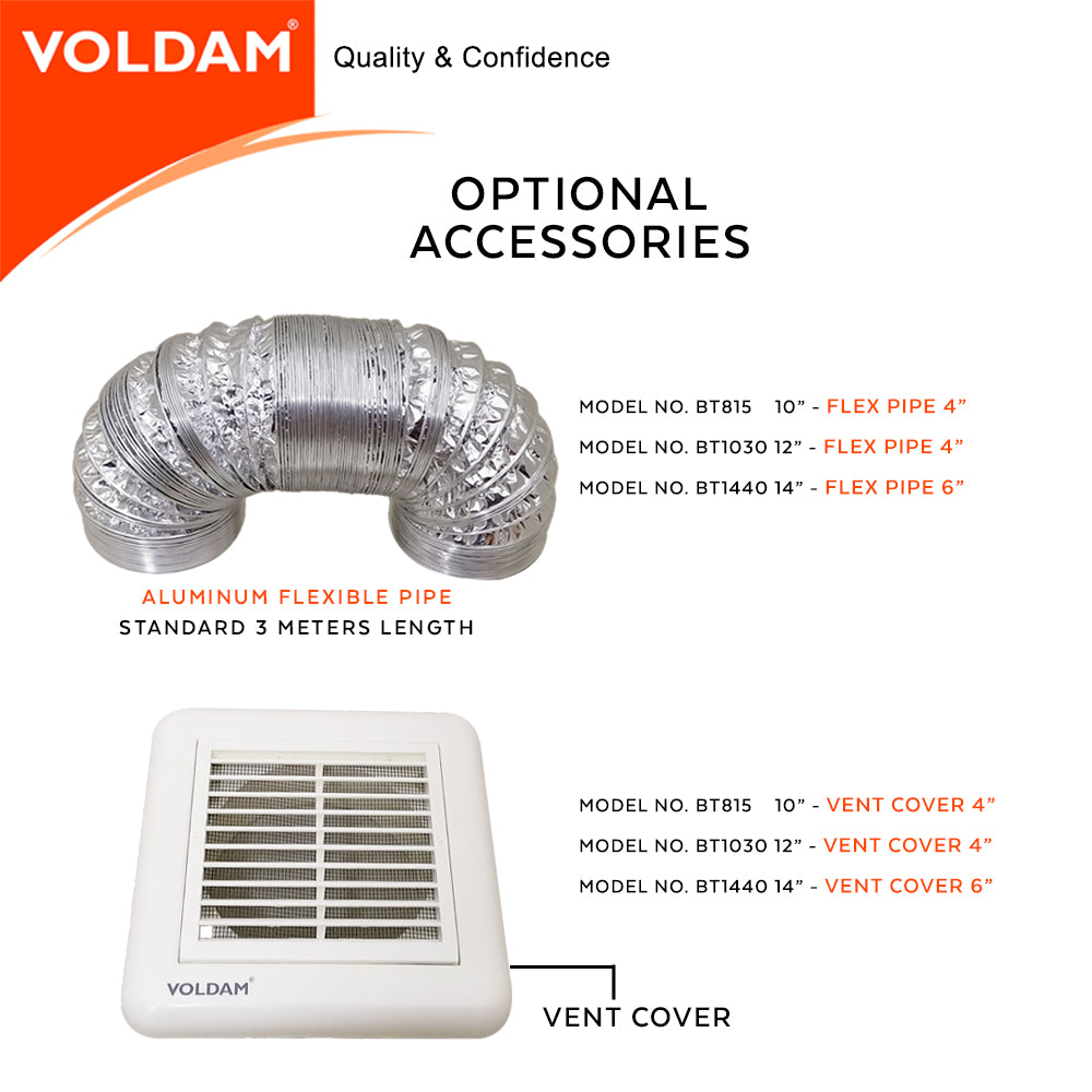 Voldam Ceiling Mount Exhaust Fan BT