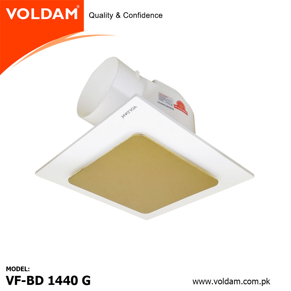 Voldam Innovative European Design Ceiling Mount Exhaust Fan Golden SS