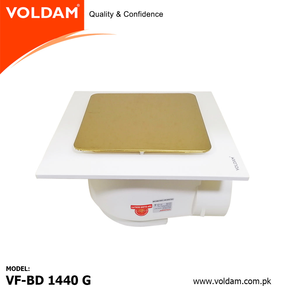 Voldam Innovative European Design Ceiling Mount Exhaust Fan Golden SS