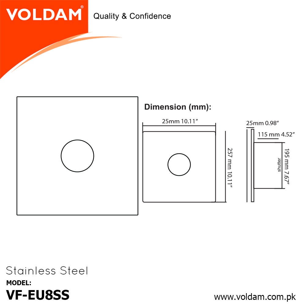 Voldam Bathroom Exhaust Fan