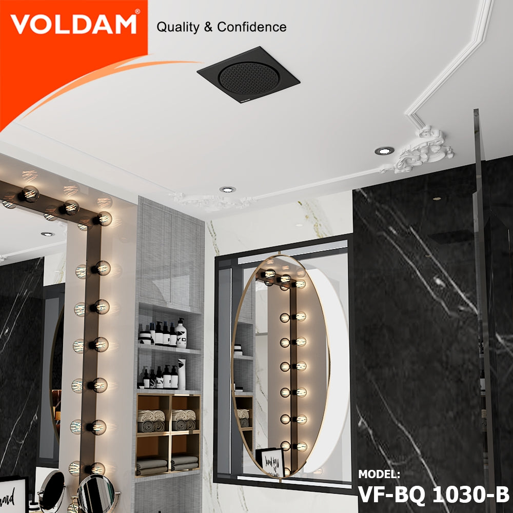 Voldam Ceiling Mount Exhaust Fan BQ Series Elegant Black