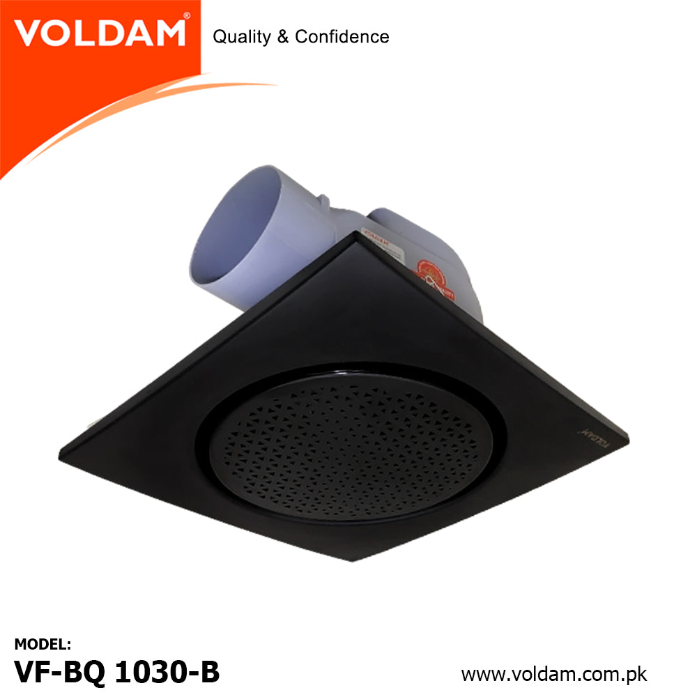 Voldam Ceiling Mount Exhaust Fan BQ Series Elegant Black