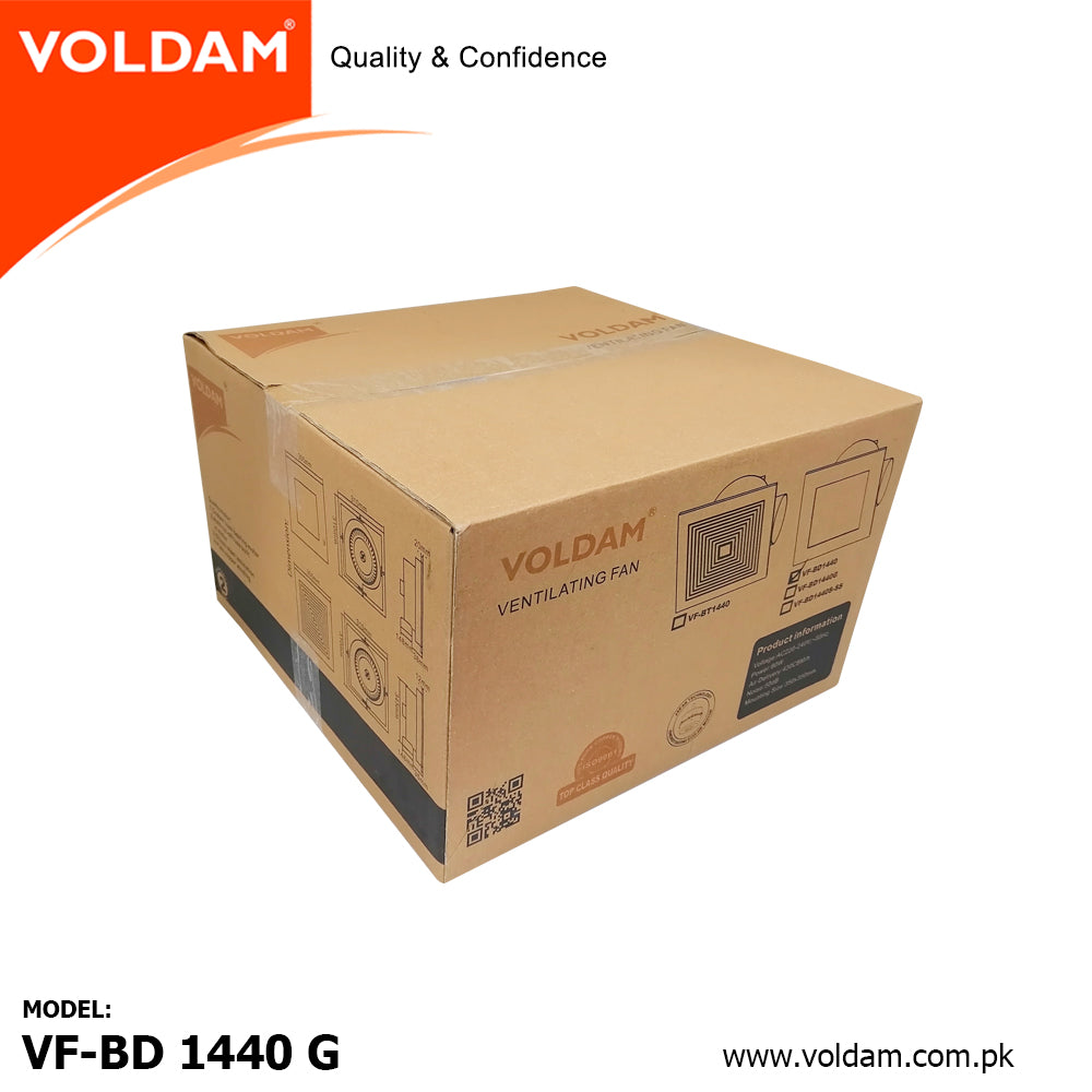 Voldam Innovative European Design Ceiling Mount Exhaust Fan Golden SS