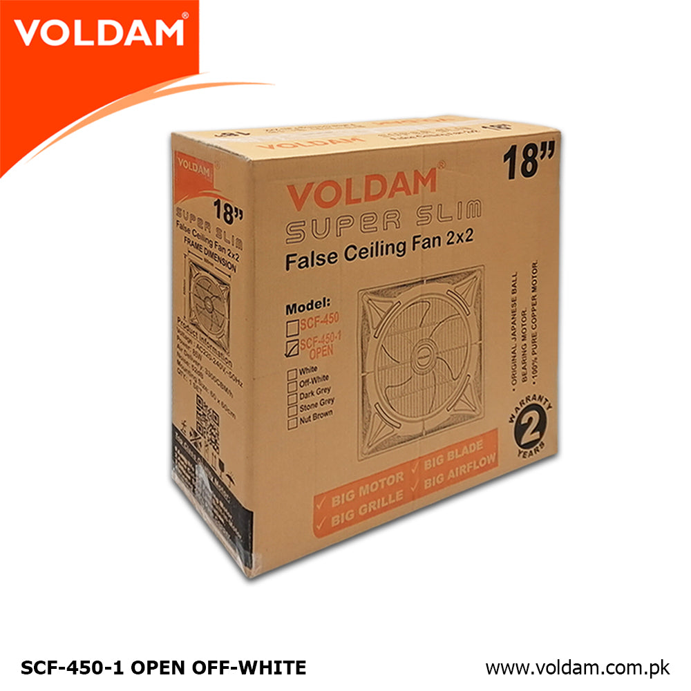 Voldam Innovative European Design Ceiling Fan 18" Open (Inverter 30 watts)