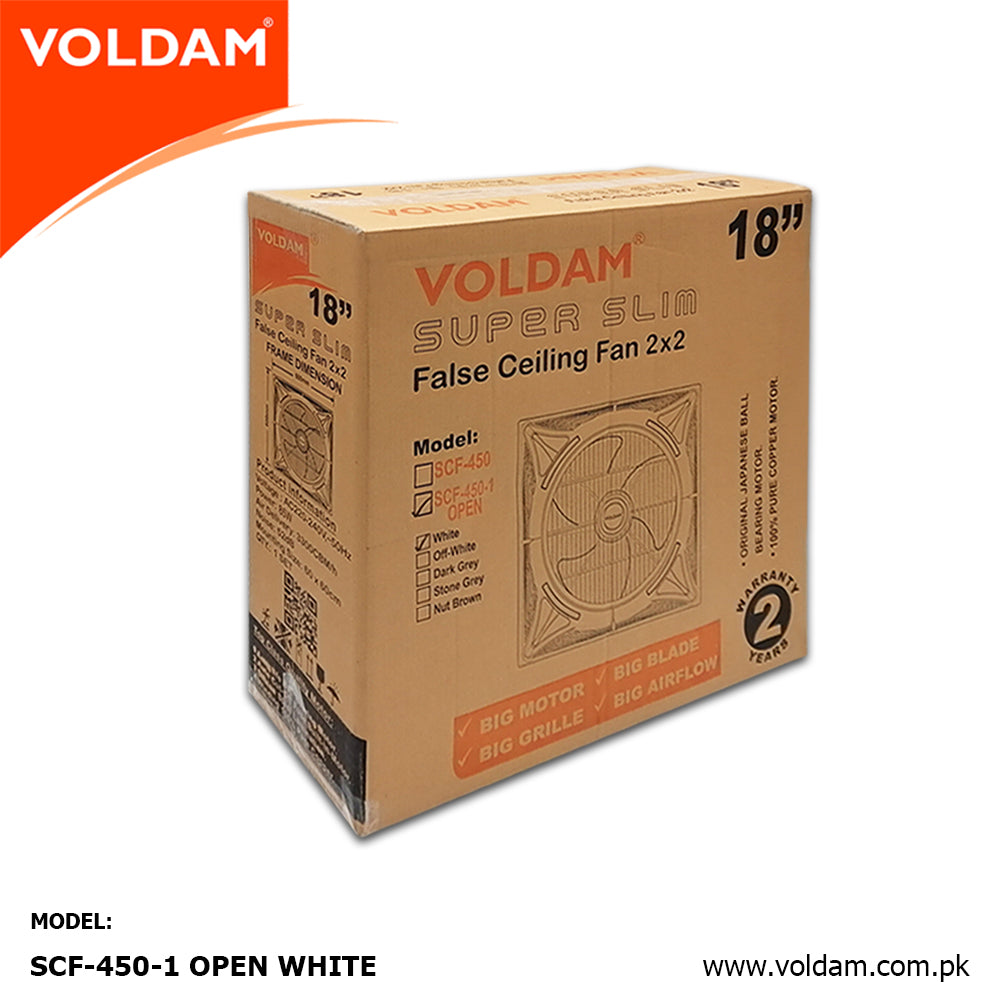 Voldam Innovative European Design Ceiling Fan 18" Open (Inverter 30 watts)