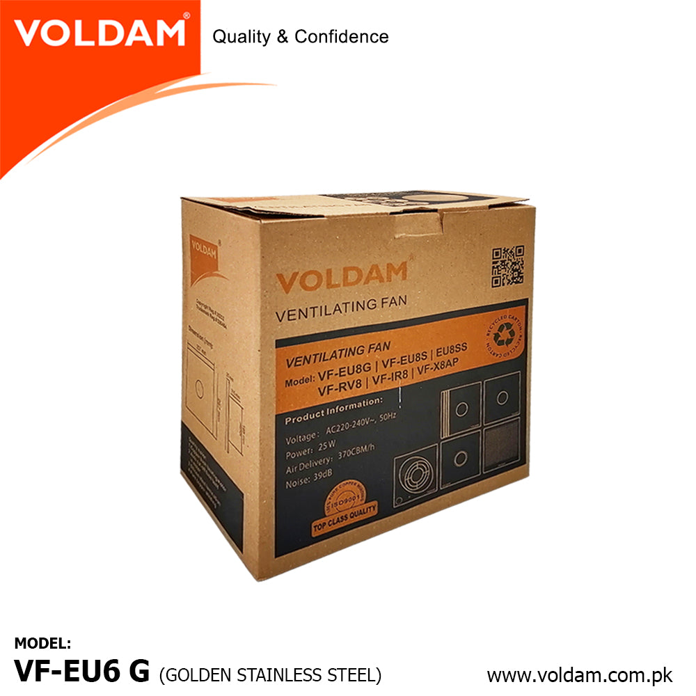 Voldam European Design Exhaust Fan Golden SS