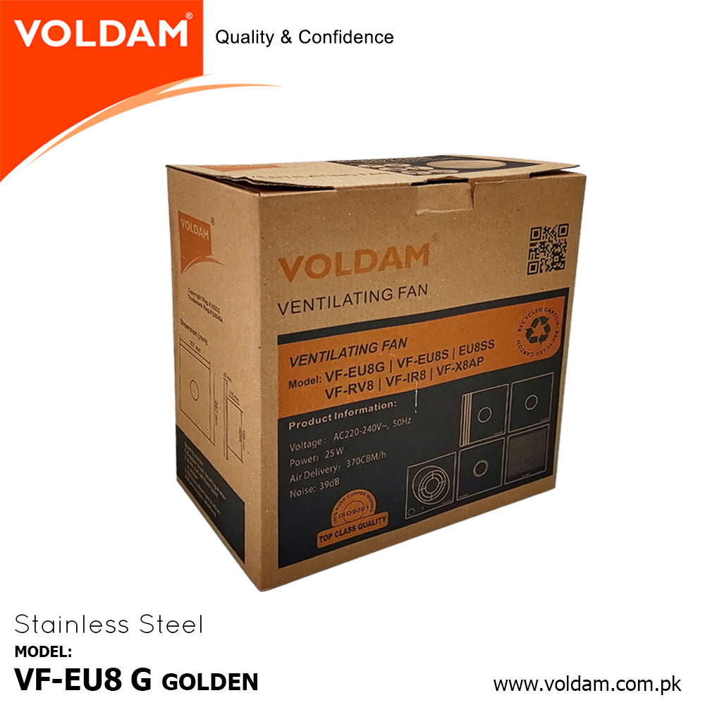 Voldam European Design Exhaust Fan Golden SS