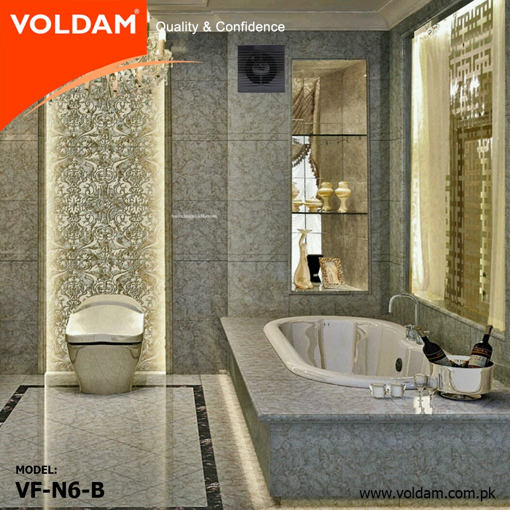 Voldam Slim, Unique & Stylish Exhaust Fan Elegant Black