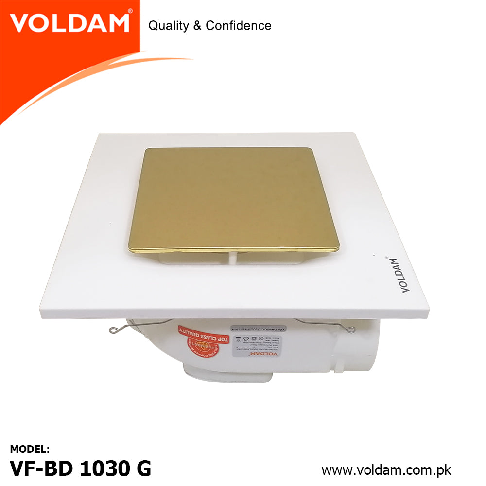 Voldam Innovative European Design Ceiling Mount Exhaust Fan Golden SS