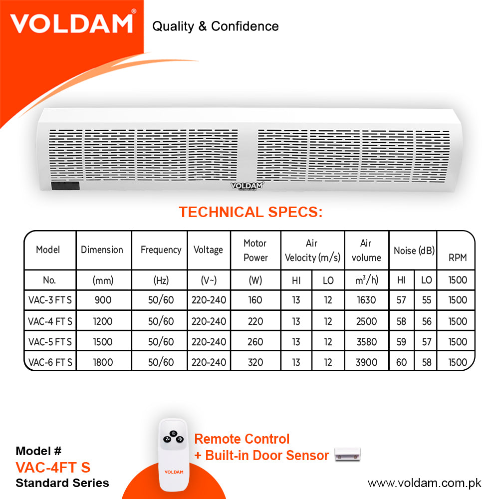 Voldam Air Curtain Standard Series