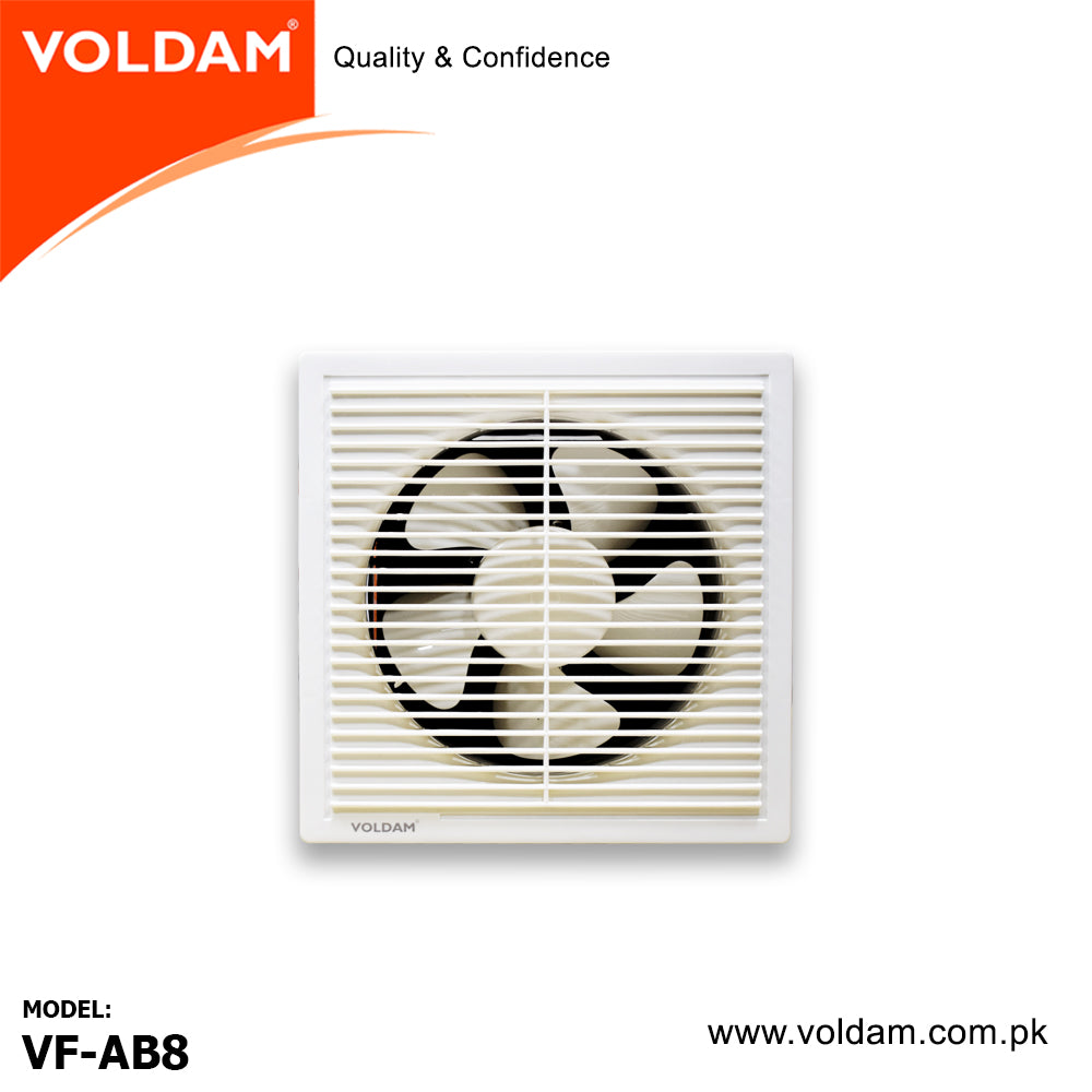 Voldam Full Plastic Grille Square Exhaust Fan
