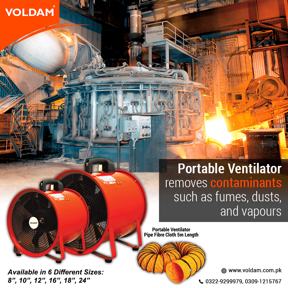 Voldam Portable Ventilator Axial Blower Extractor Fan