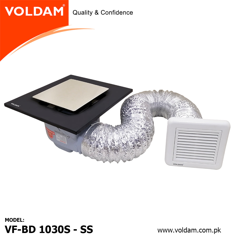 Voldam Innovative European Design Ceiling Mount Exhaust Fan Stainless Steel SS