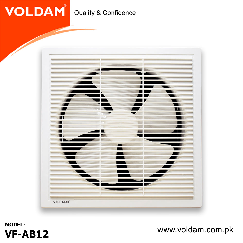 Voldam Full Plastic Grille Square Exhaust Fan