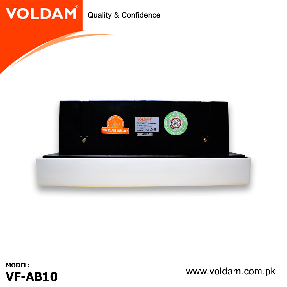 Voldam Full Plastic Grille Square Exhaust Fan