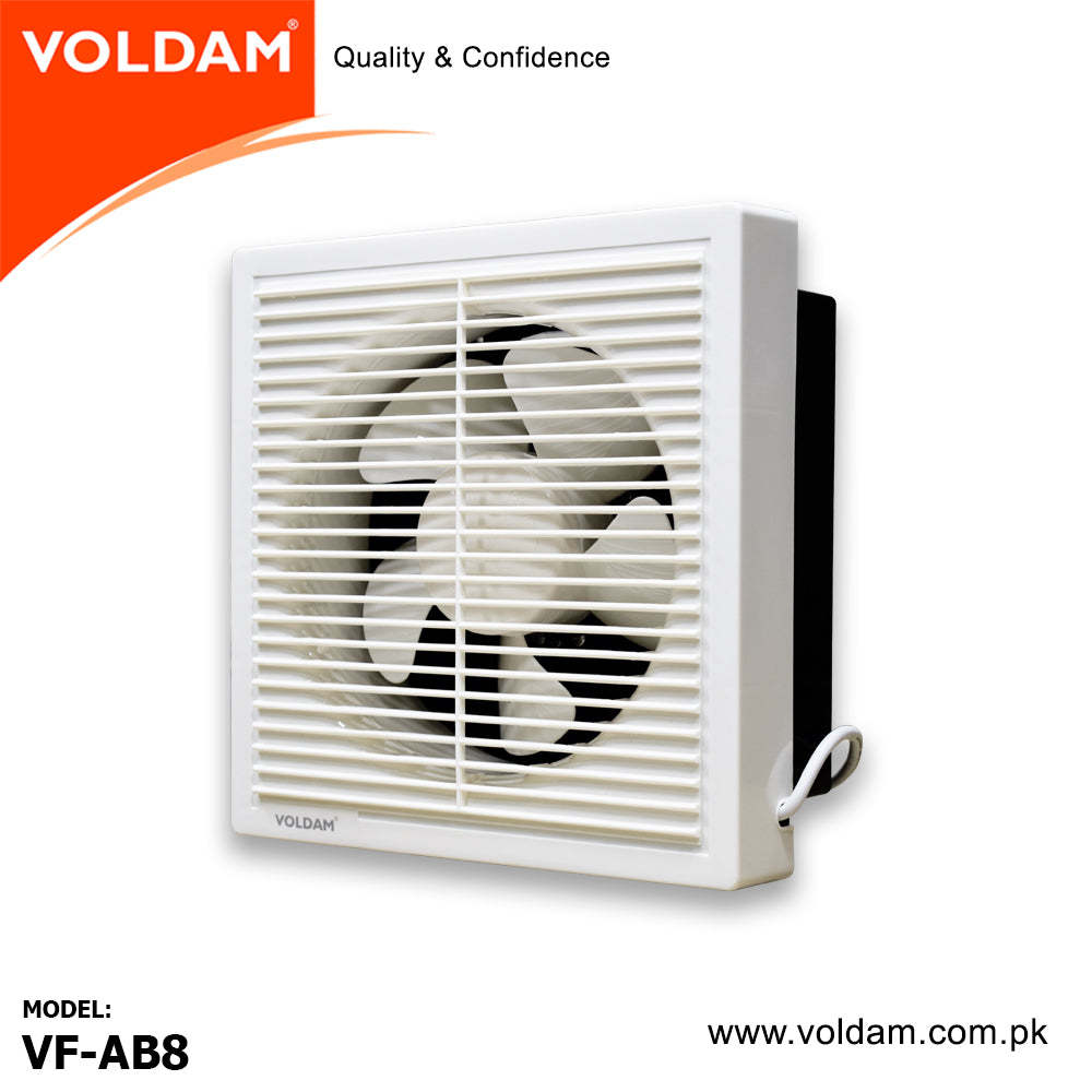 Voldam Full Plastic Grille Square Exhaust Fan