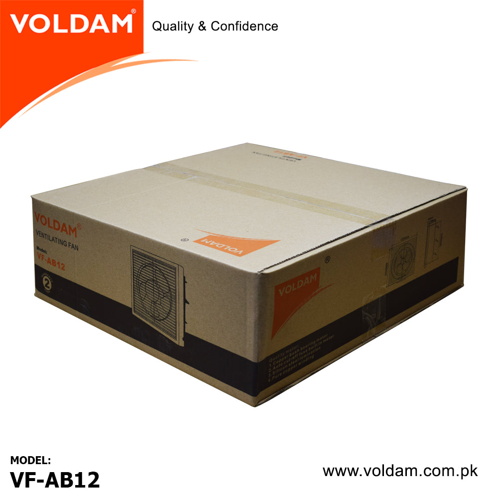 Voldam Full Plastic Grille Square Exhaust Fan