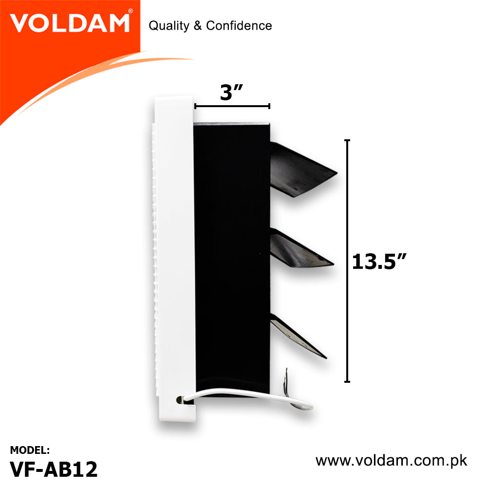 Voldam Full Plastic Grille Square Exhaust Fan