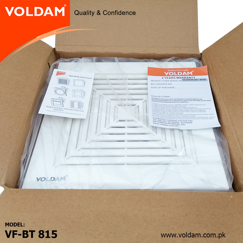 Voldam Ceiling Mount Exhaust Fan BT