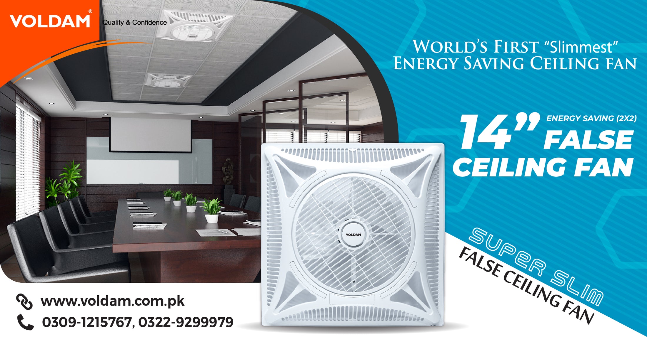 False Ceiling Fan Best Price in Pakistan VOLDAM