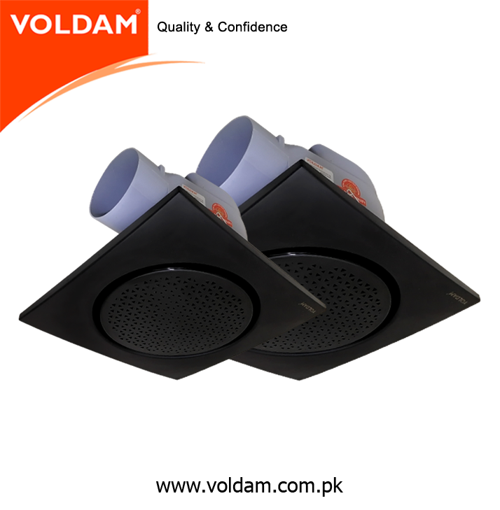 Voldam Ceiling Mount Exhaust Fan BQ Series Elegant Black VOLDAM