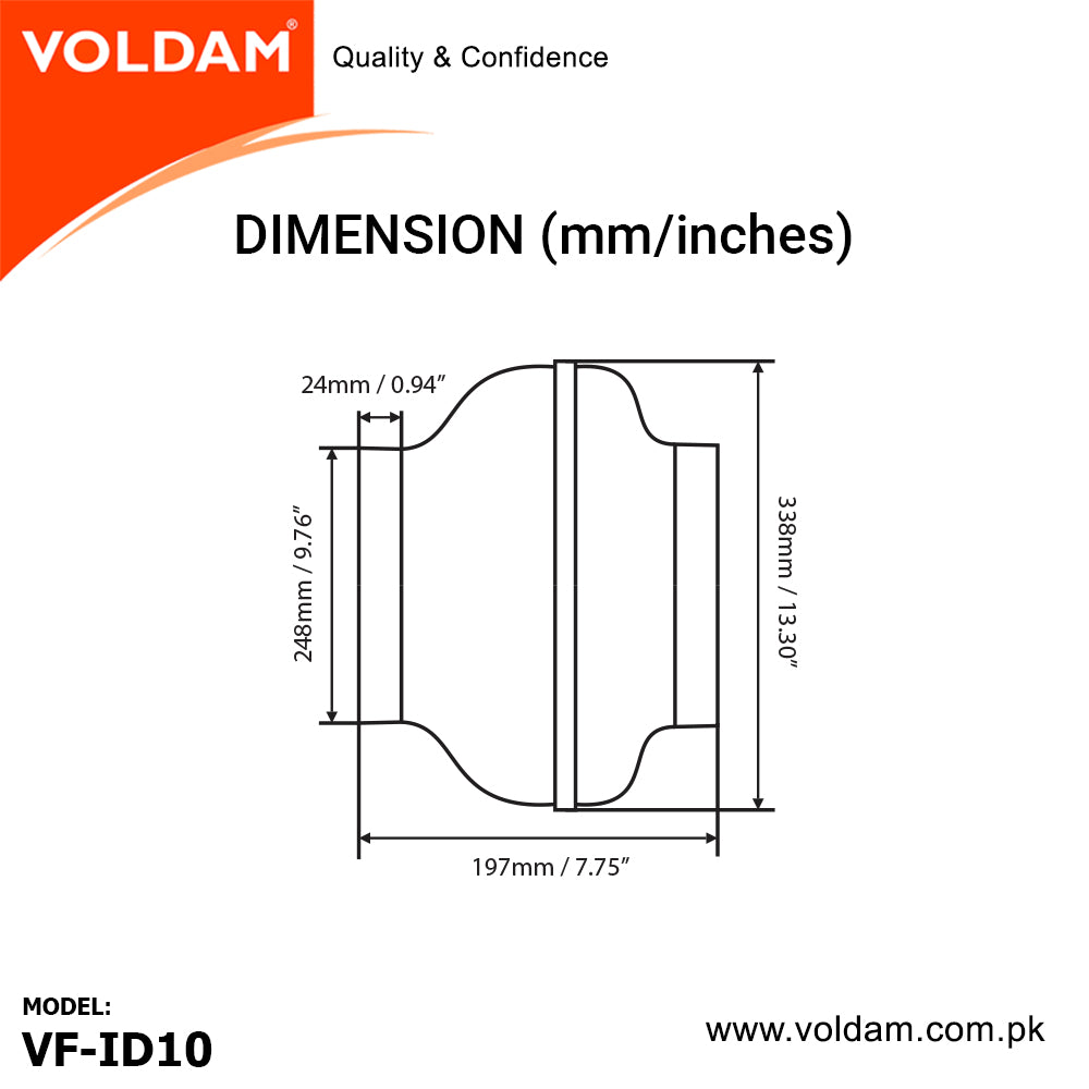 Voldam Centrifugal In-Line Duct Fan