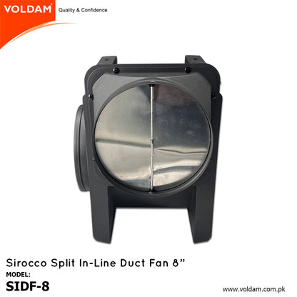 Voldam Sirocco Split In-Line Duct Fan 8"