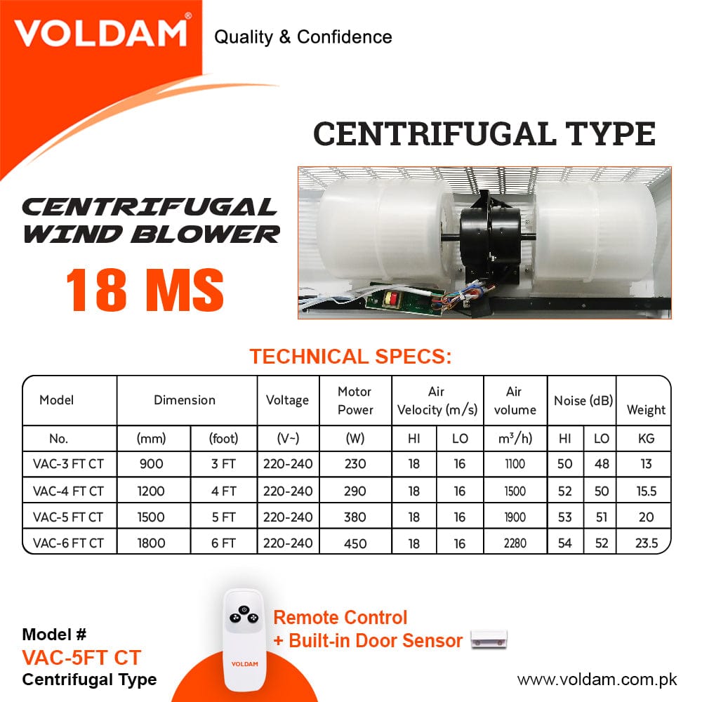 Voldam Air Curtain Centrifugal Type 18 MS