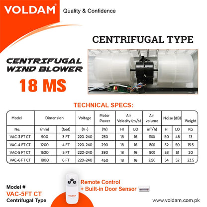 Voldam Air Curtain Centrifugal Type 18 MS