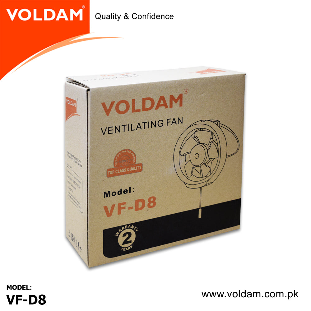 Voldam Window Glass Exhaust Fan - Strong Suction