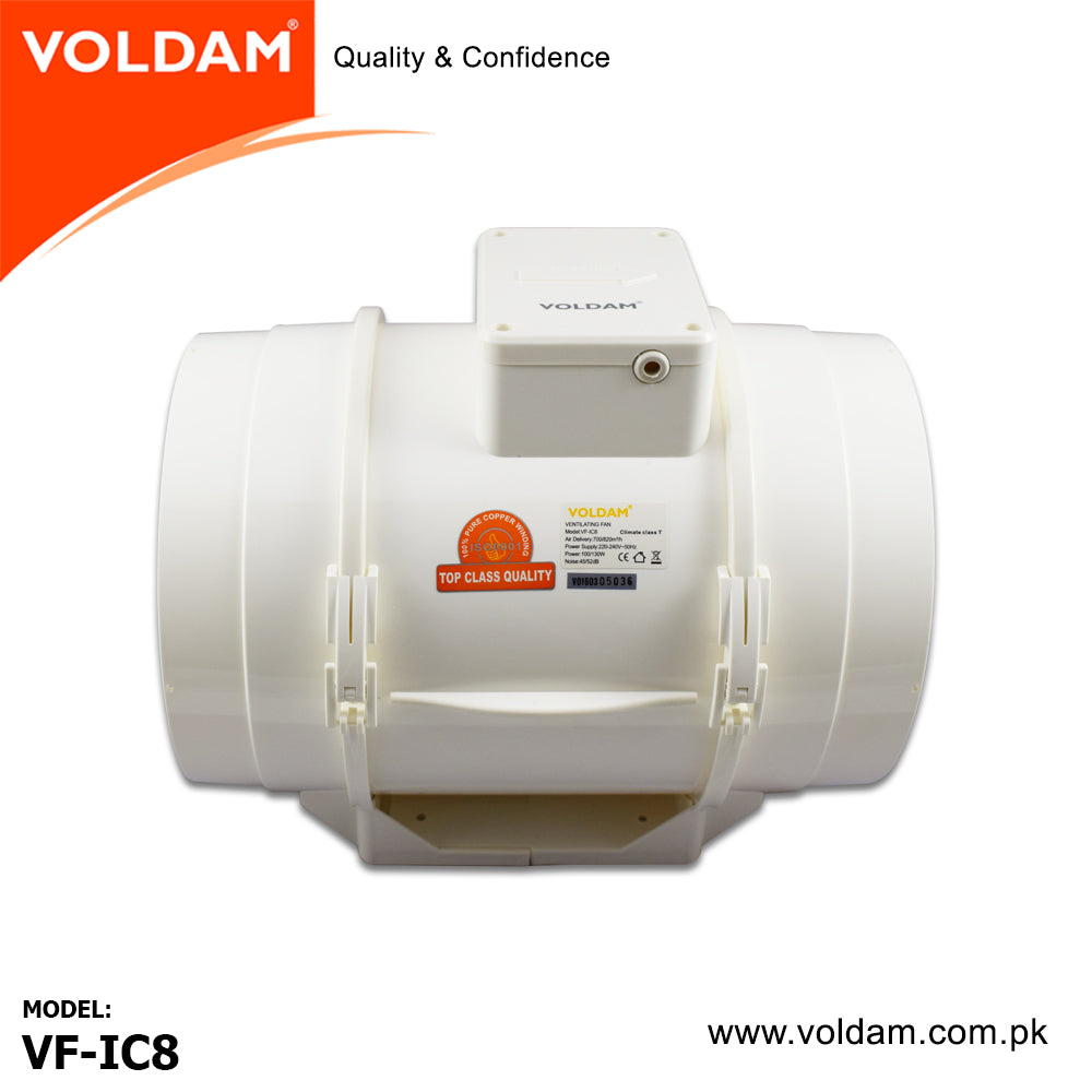 Voldam Mixed Flow In-Line Duct Fan – VOLDAM